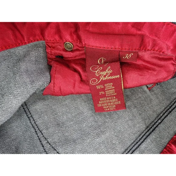 CJ by Cookie Johnson Womens Dark Wash 5 Pocket Grace Bootcut Denim Blue Jeans 38 - Picture 6 of 6